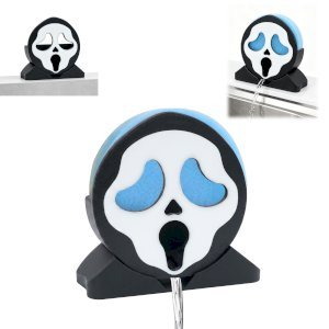 3D Printed Spooky Face Sponge Holder With Drainage Spout, Kitchen Sink Scrubber Organizer, Countertop Dish Sponge Storage Rack For Halloween Home Decor