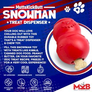 Snowman Dog Toy - Durable Winter Chew Toy for Large Dogs
