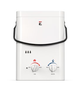 Eccotemp L5 Portable Outdoor Tankless Water Heater w/ EccoFlo Diaphragm 12V Pump and Strainer