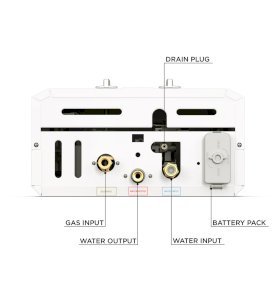 Eccotemp L10 3.0 GPM Portable Outdoor Tankless Water Heater w/ EccoFlo Diaphragm 12V Pump and Strainer