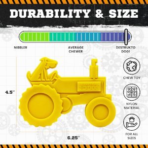 Tractor Nylon Dog Toy for Aggressive Chewers