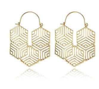 Hex -Gold Earrings