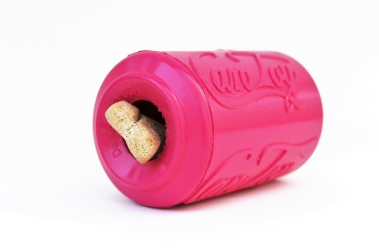 SP Puppy Can Toy Durable Rubber Chew Toy & Treat Dispenser For Teething Pups