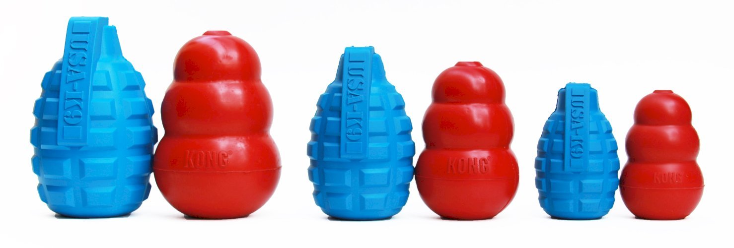 USA-K9 Puppy Grenade Durable Rubber Chew Toy & Treat Dispenser for Teething Pups
