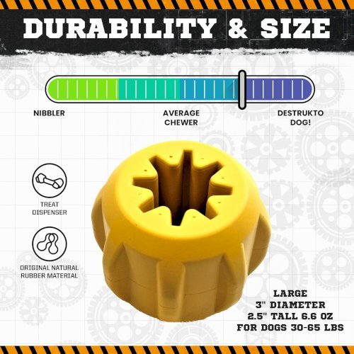 Gear eDispenser - Durable Rubber Yak Chew Holder & Treat Pocket