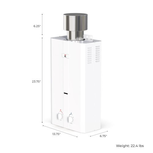 Eccotemp L10 3.0 GPM Portable Outdoor Tankless Water Heater w/ EccoFlo Diaphragm 12V Pump and Strainer