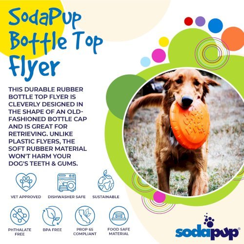Bottle Top Flyer Durable Rubber Retrieving Frisbee